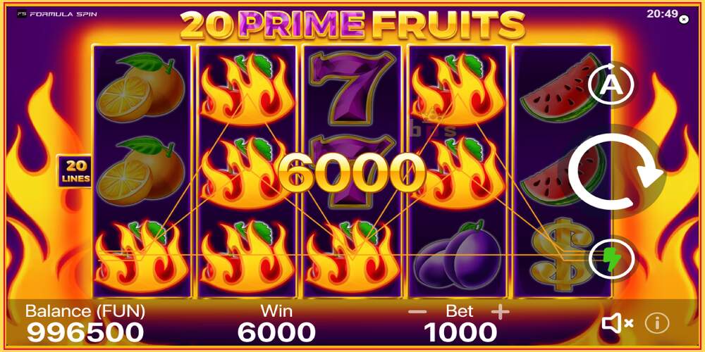 თამაშის სლოტი 20 Prime Fruits