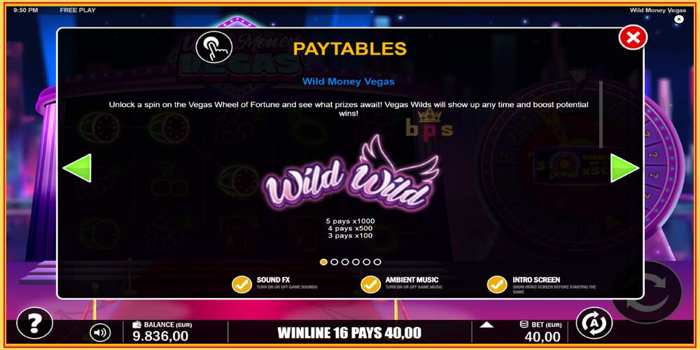 Игровой слот Wild Money Vegas