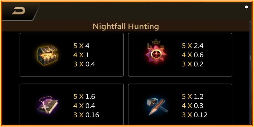 Khe trò chơi Nightfall Hunting