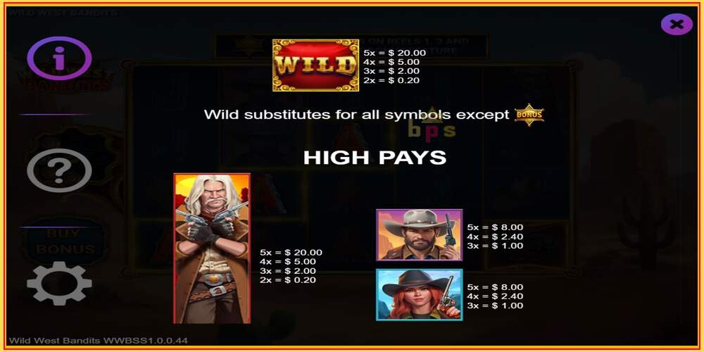 Игровой слот Wild West Bandits