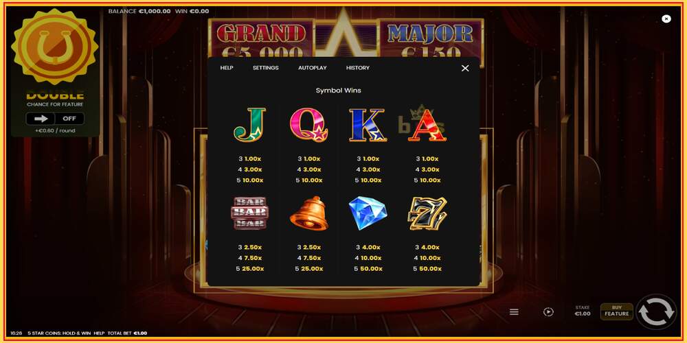 Spelautomat 5 Star Coins: Hold & Win