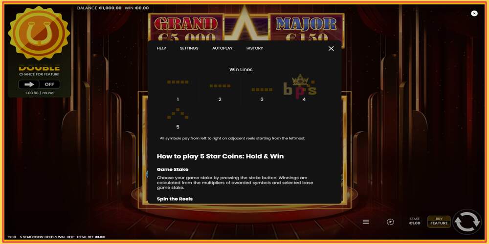 Spelautomat 5 Star Coins: Hold & Win