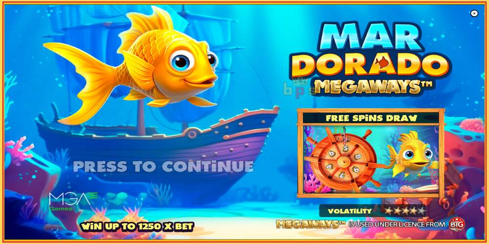 Игровой слот Mar Dorado Megaways