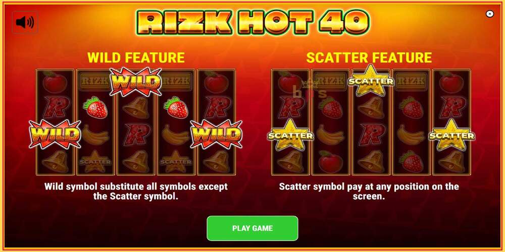 Spelslot Rizk Hot 40