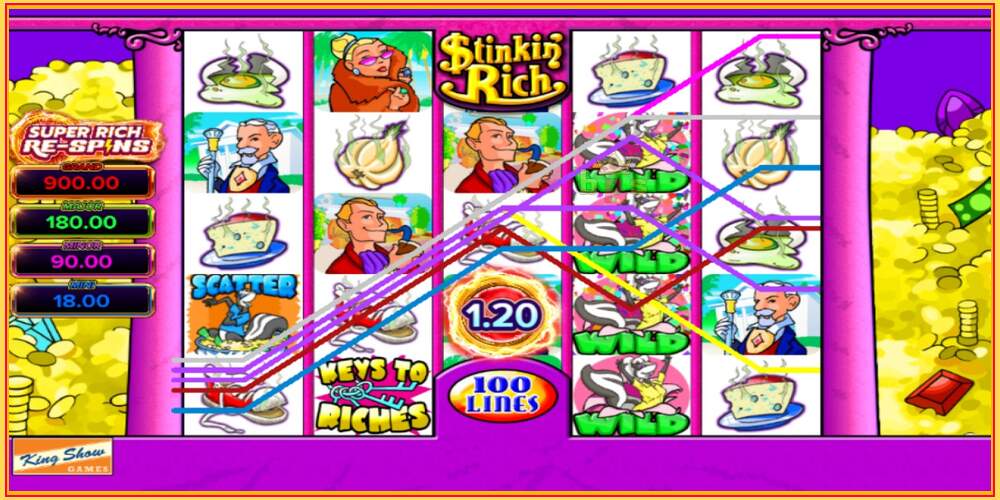 Игровой слот Stinkin Rich Super Rich Re-Spins