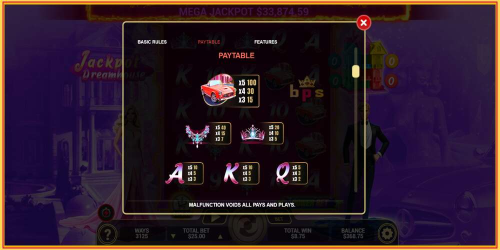 Игровой слот Jackpot Dreamhouse