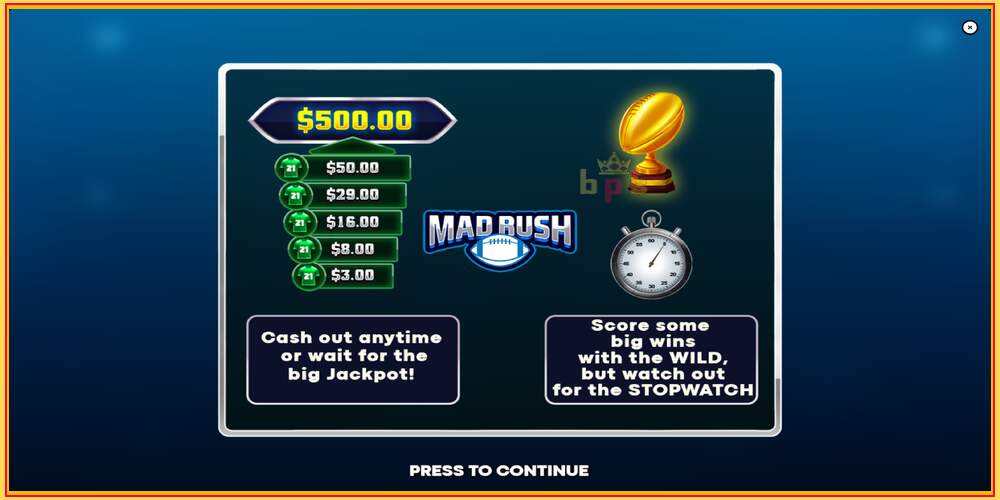 Игровой слот Mad Rush