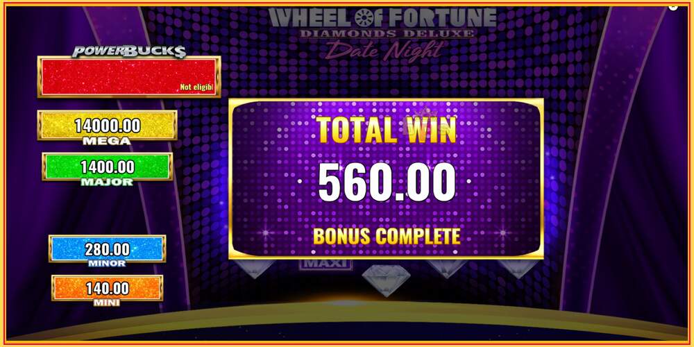 Игровой слот PowerBucks Wheel of Fortune Diamonds Deluxe Date Night