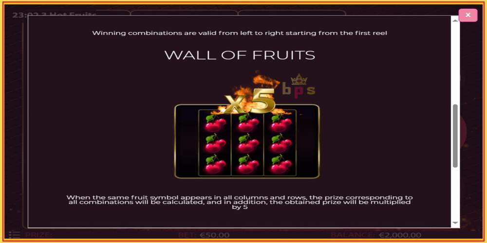 Игровой слот 3 Hot Fruits