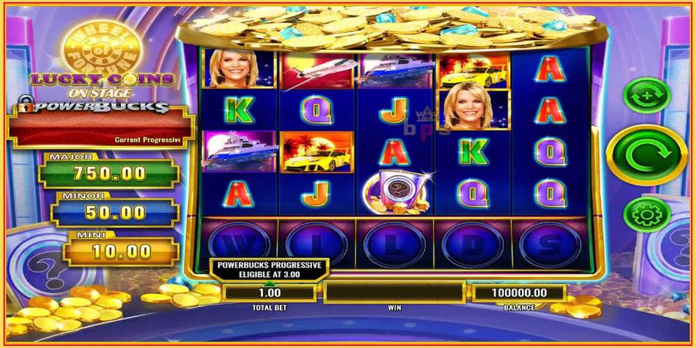 Игровой слот PowerBucks Wheel of Fortune Lucky Coins On Stage