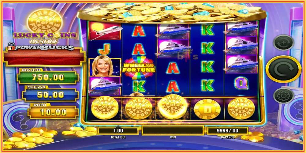 Игровой слот PowerBucks Wheel of Fortune Lucky Coins On Stage