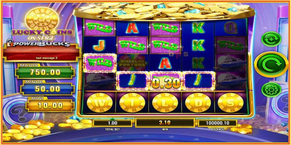 Игровой слот PowerBucks Wheel of Fortune Lucky Coins On Stage