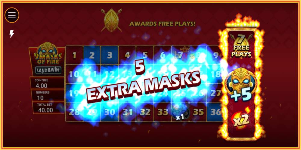 Игровой слот 9 Masks of Fire Land & Win