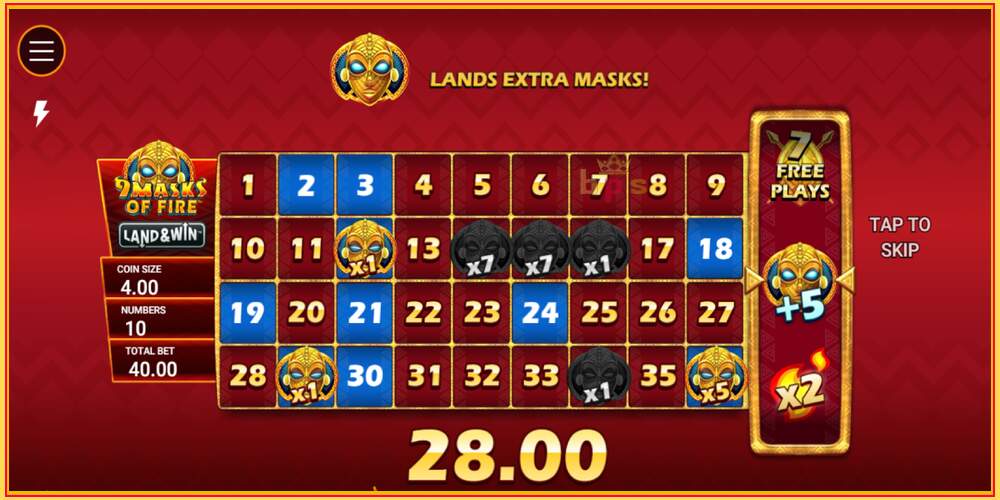 Игровой слот 9 Masks of Fire Land & Win