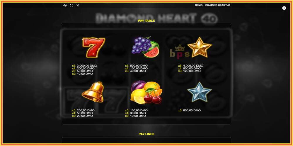 Игровой слот Diamond Heart 40