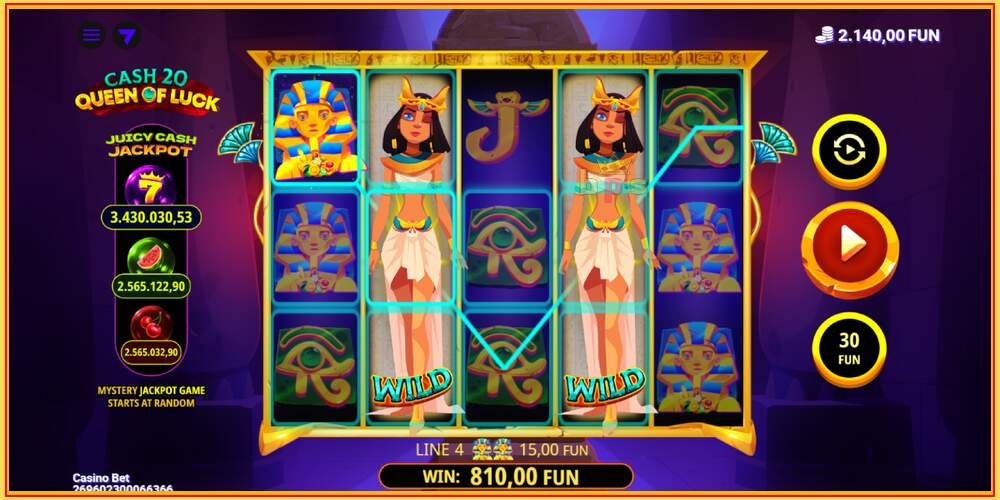 Játék slot Cash 20 Queen of Luck