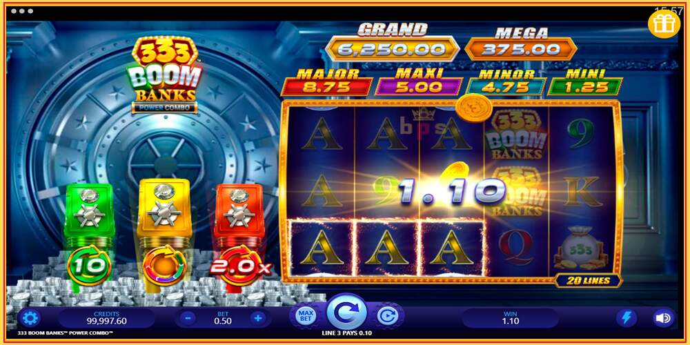 Игровой слот 333 Boom Banks Power Combo