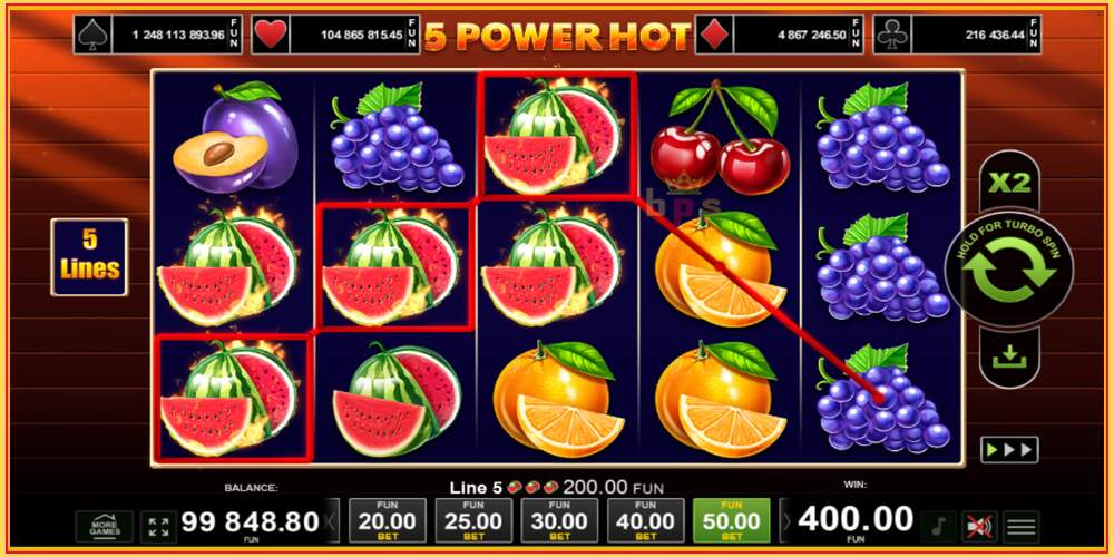 Игра слот 5 Power Hot