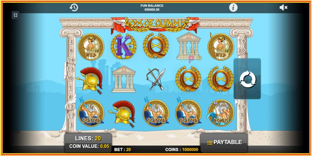 Игровой слот Gods of Olympus