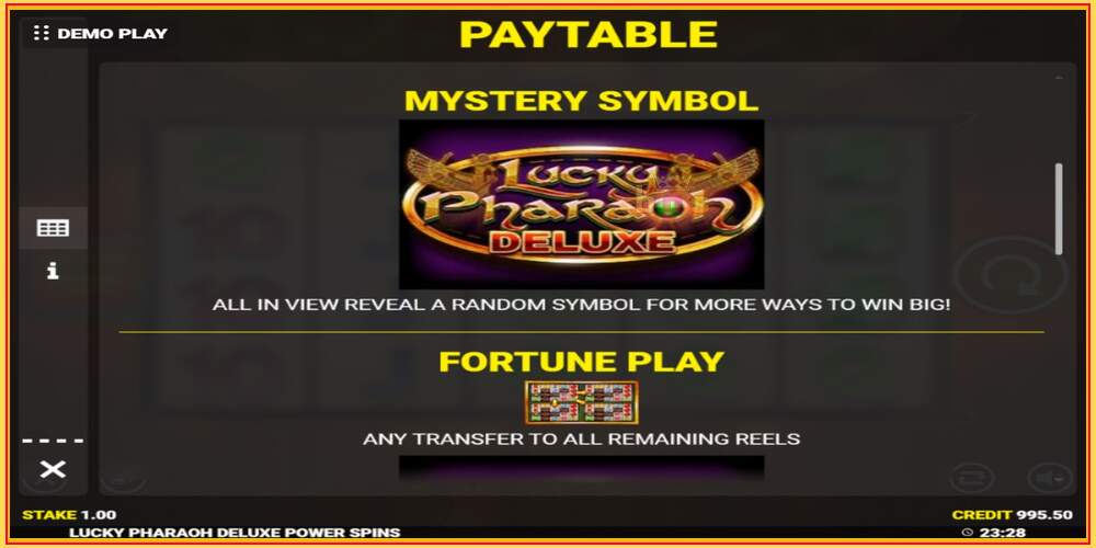 Spil slot Lucky Pharaoh Deluxe Fortune Play