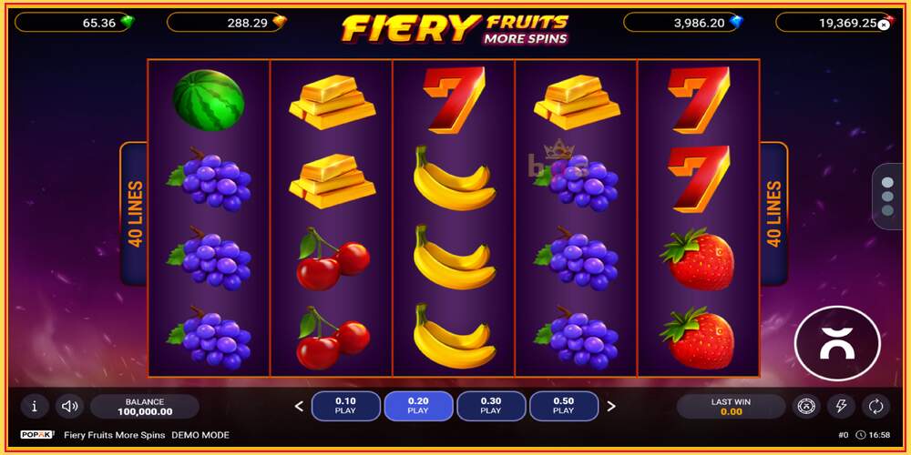 Игра слот Fiery Fruits More Spins