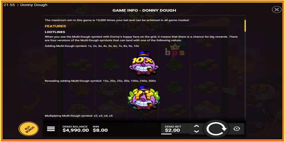 Игровой слот Donny Dough