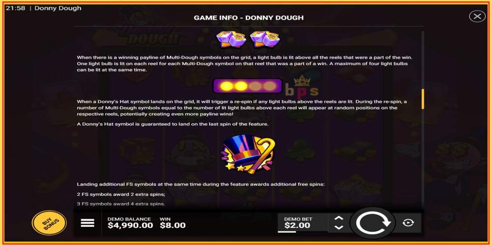 Игровой слот Donny Dough