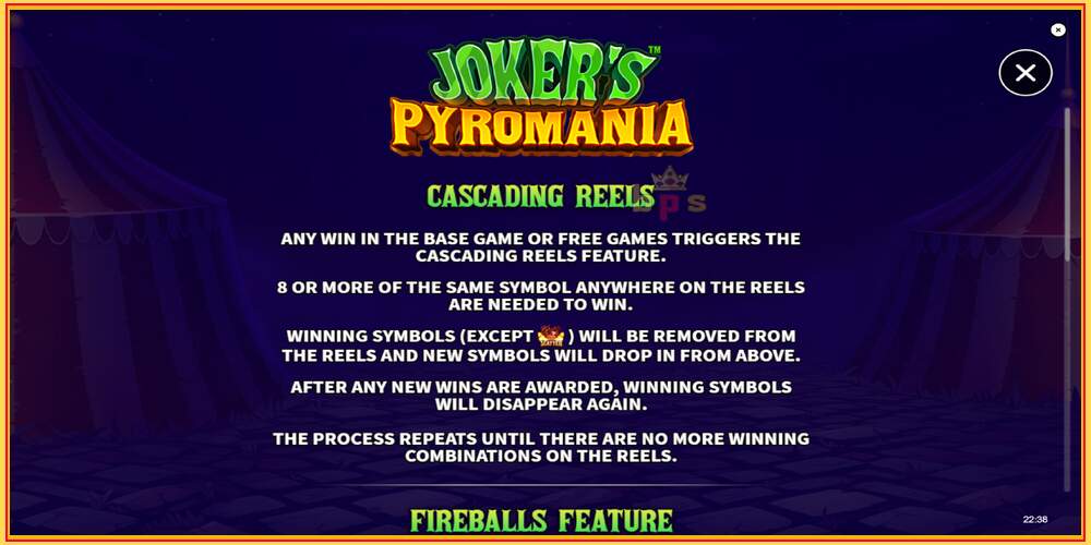 Pelipaikka Jokers Pyromania