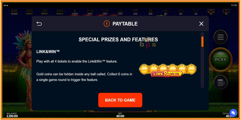 Игровой слот Carnaval Link&Win