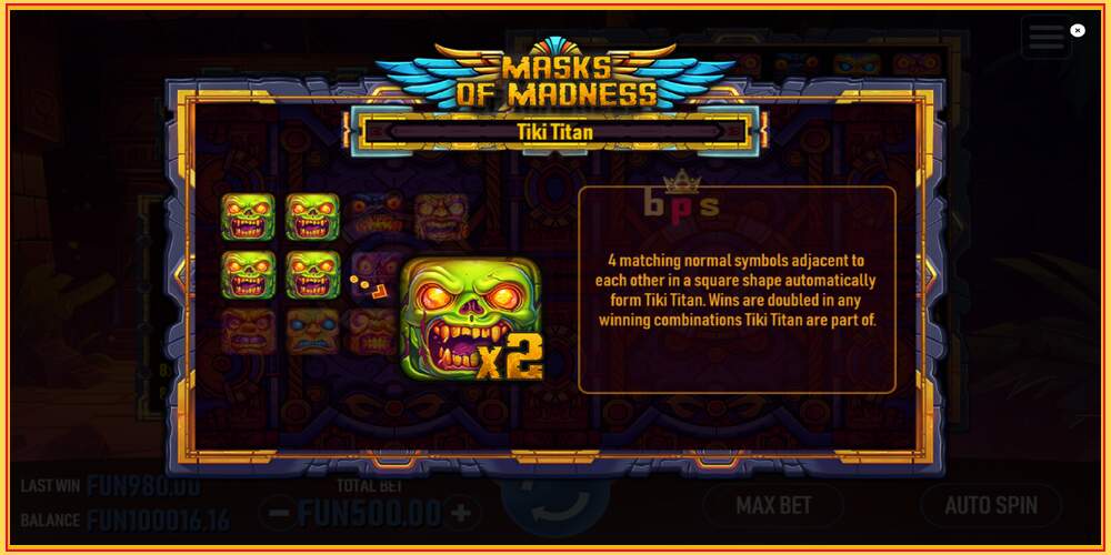 Slot permainan Masks of Madness