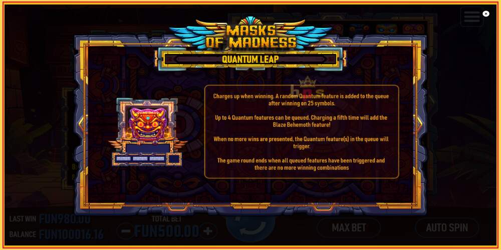 Slot permainan Masks of Madness