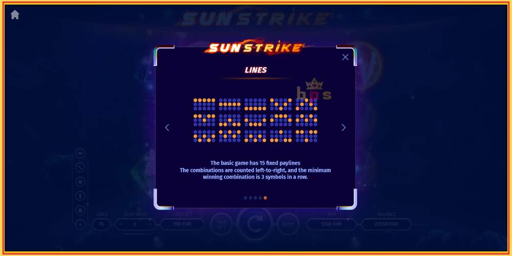 Oyun yuvası Sun Strike