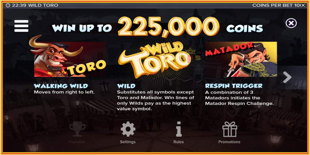 Игровой слот Wild Toro