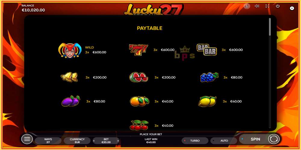 Oyun yuvası Lucky Streak 27