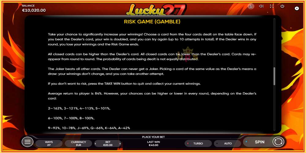 Oyun yuvası Lucky Streak 27