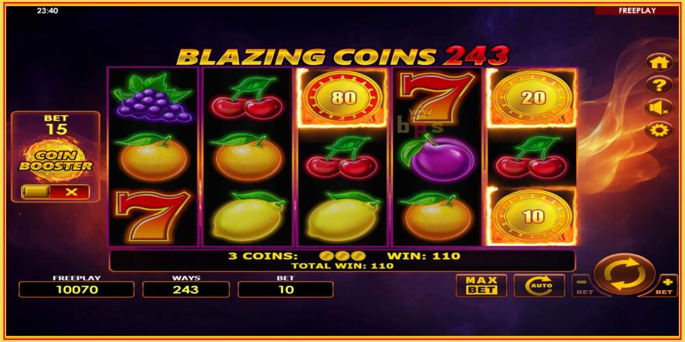 Pelipaikka Blazing Coins 243