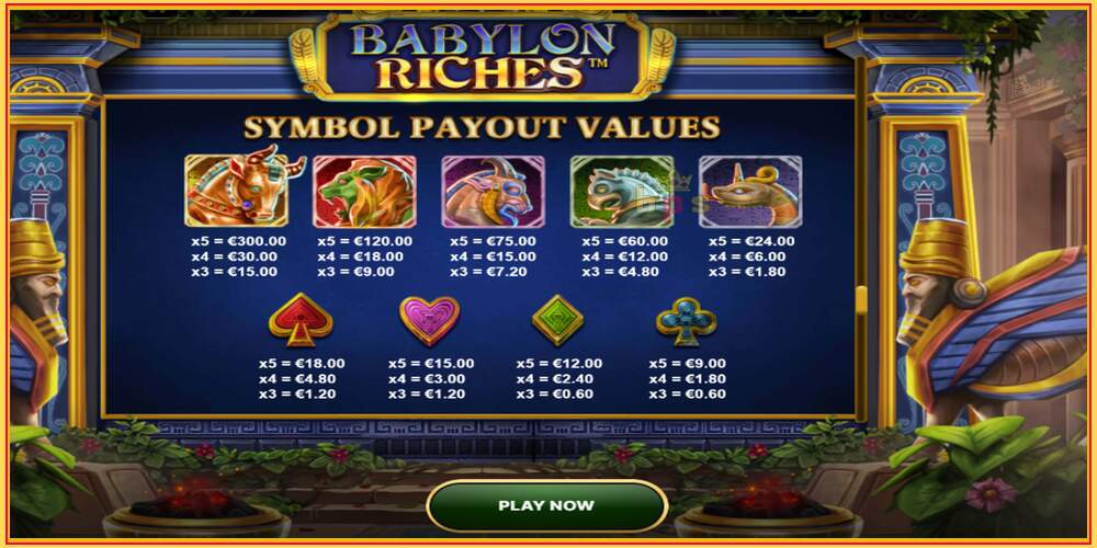 Oyun yuvası Babylon Riches