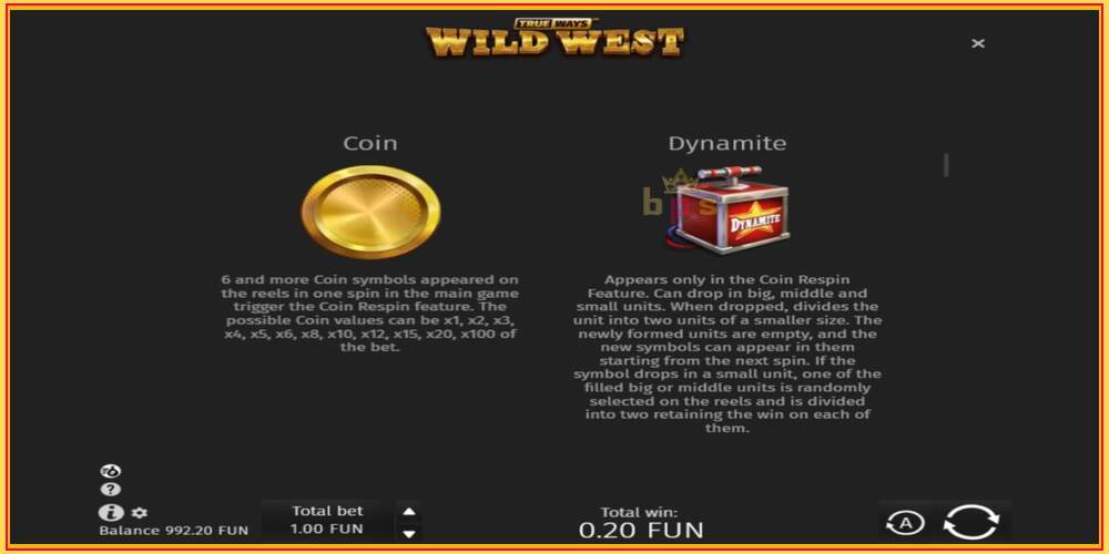 Oyun yuvası Wild West Trueways