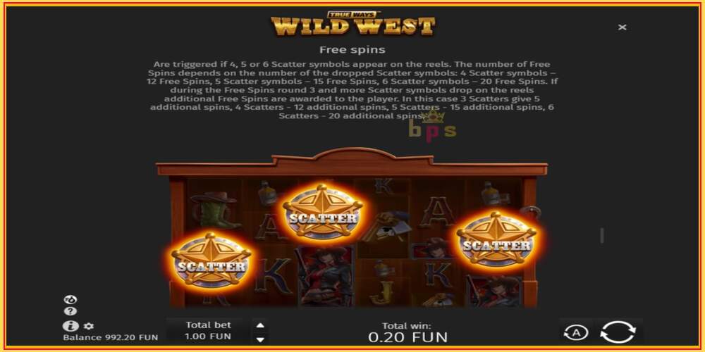 Oyun yuvası Wild West Trueways