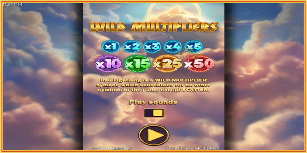 Oyun yuvası Zeus Divine Multipliers