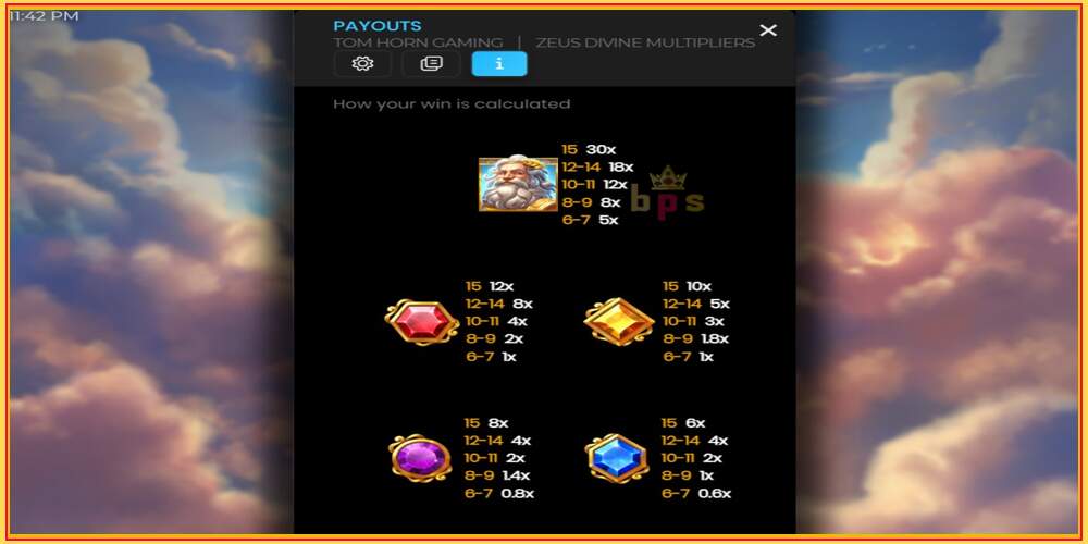 Oyun yuvası Zeus Divine Multipliers