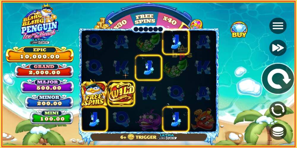 Игровой слот Bling Bling Penguin: Ice On The Beach