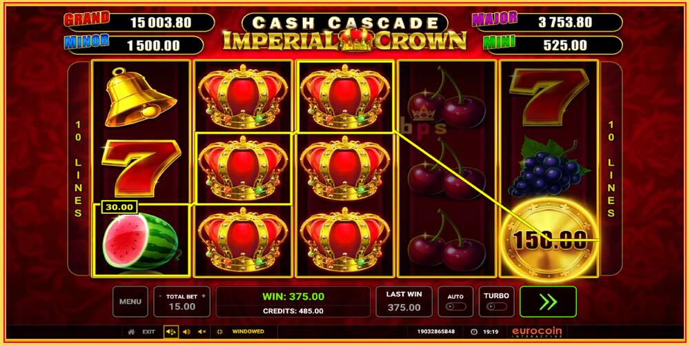 Slot di gioco Cash Cascade Imperial Crown