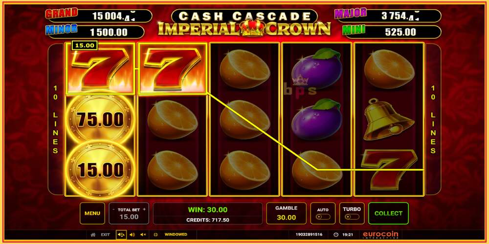 Slot di gioco Cash Cascade Imperial Crown