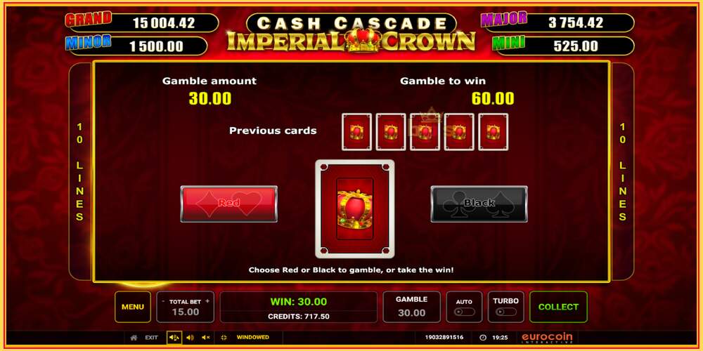 Slot di gioco Cash Cascade Imperial Crown