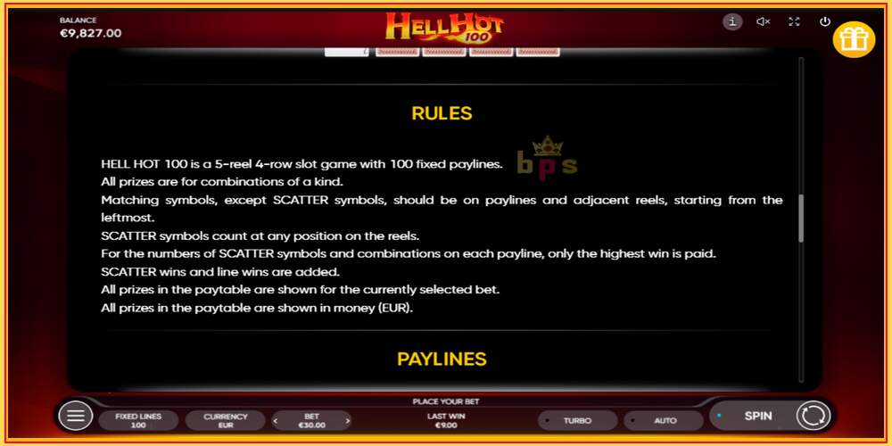 Игра слот Hell Hot 100