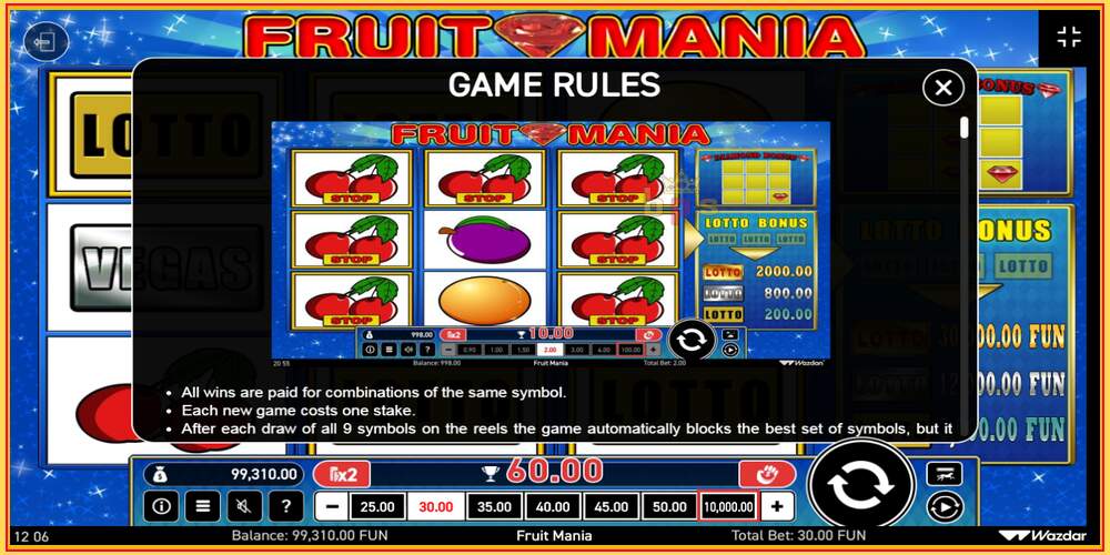 Игровой слот Fruit Mania