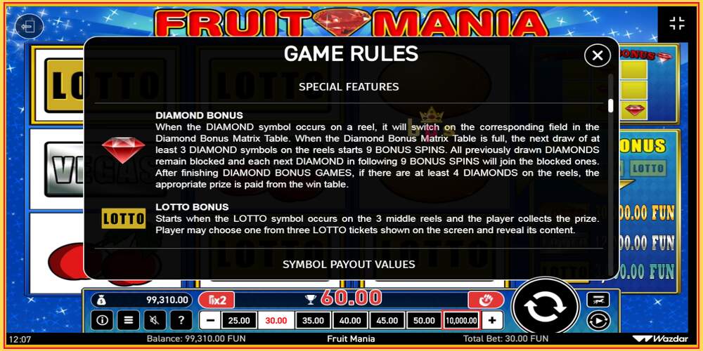 Игровой слот Fruit Mania