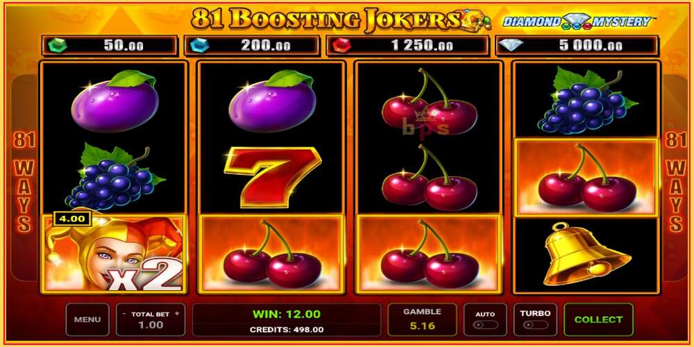 Ranura de joc Diamond Mystery - 81 Boosting Jokers