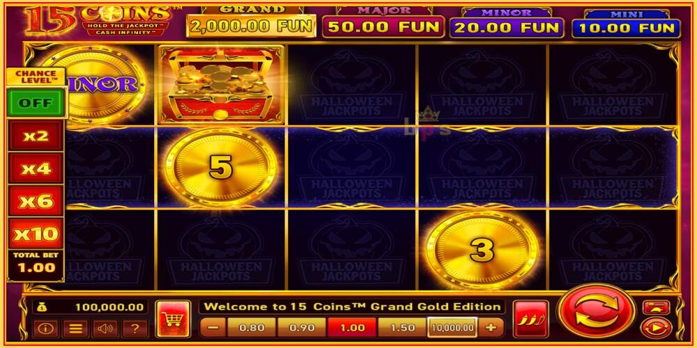 Игровой слот 15 Coins Grand Gold Edition Halloween Jackpot